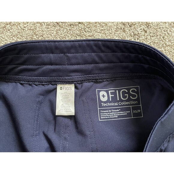 FIGS Zamora 2.0 Jogger Scrub Pants Navy Blue W18SW2005 Size XS/P Petite - Picture 4 of 9